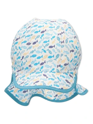 Sterntaler Czapka w kolorze kremowym z osłoną karku rozmiar: 45 cm