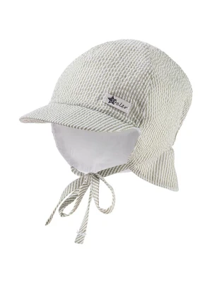 Sterntaler Czapka w kolorze zielonym z osłoną karku rozmiar: 47 cm