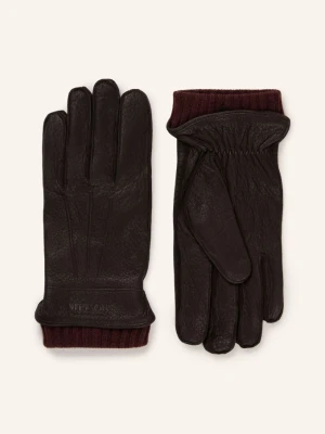 Stetson Skórzane Rękawiczki braun CIEMNOBRĄZOWY
