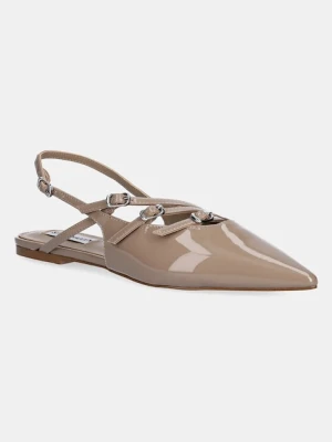 Steve Madden baleriny Cianna kolor brązowy z odkrytą piętą 11003709