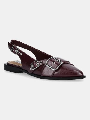 Steve Madden baleriny Grezly kolor bordowy z odkrytą piętą 11003901
