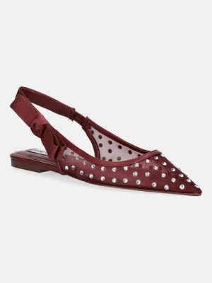 Steve Madden baleriny Olyvia-R kolor bordowy z odkrytą piętą 11003907