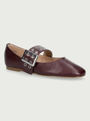 Steve Madden baleriny skórzane Atlantica bordowy