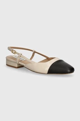 Steve Madden baleriny skórzane Belinda kolor beżowy z odkrytą piętą SM11002823