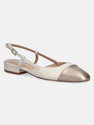 Steve Madden baleriny skórzane Belinda kolor beżowy z odkrytą piętą SM11002823