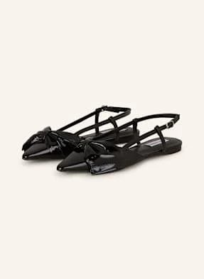 Steve Madden Baleriny Z Odkrytą Piętą Dazzled schwarz
