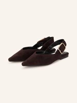 Steve Madden Baleriny Z Odkrytą Piętą Sianna braun