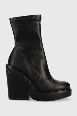 Steve Madden botki All Out damskie kolor czarny na słupku SM11002155