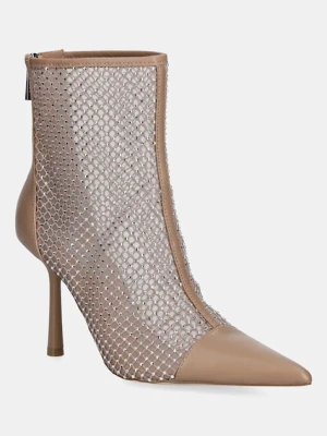 Steve Madden botki Arlette damskie kolor beżowy na szpilce 11004774