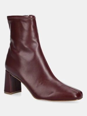 Steve Madden botki Hurst damskie kolor bordowy na słupku 11003498