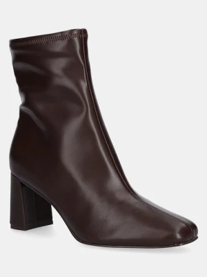 Steve Madden botki Hurst damskie kolor brązowy na słupku 11003498