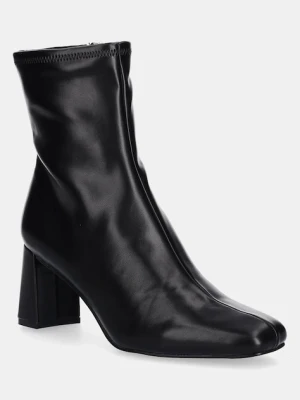 Steve Madden botki Hurst damskie kolor czarny na słupku 11003498