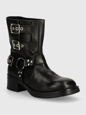 Steve Madden botki skórzane Becase czarny