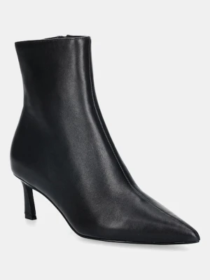 Steve Madden botki skórzane Lulah damskie kolor czarny na szpilce 11003282