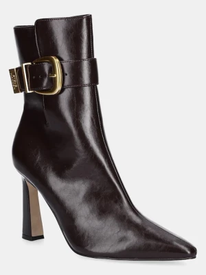 Steve Madden botki Stashed damskie kolor brązowy na słupku 11004780