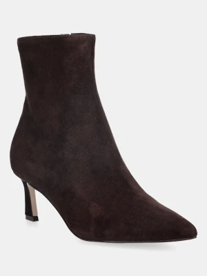 Steve Madden botki zamszowe Lulah damskie kolor brązowy na szpilce 11003282