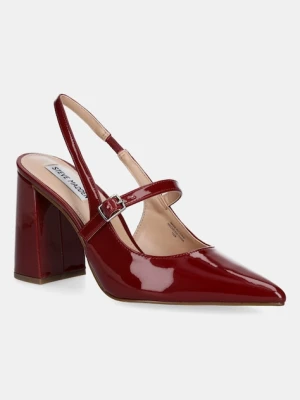 Steve Madden czółenka Maegan kolor bordowy na słupku z odkrytą piętą 11003885