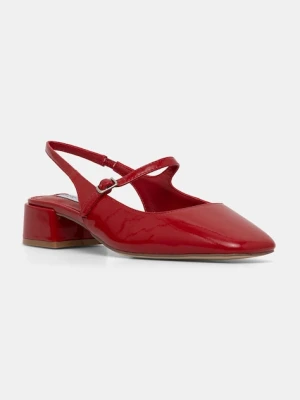Steve Madden czółenka Marjorie kolor czerwony na słupku z odkrytą piętą 11003298