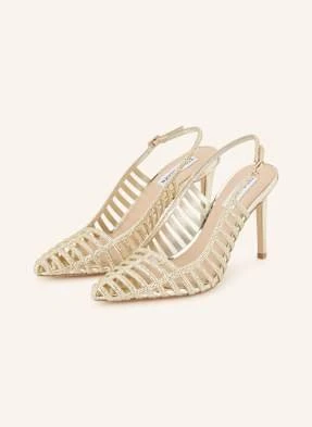 Steve Madden Czółenka Z Odkrytą Piętą Carleigh Z Ozdobnymi Kamykami gold