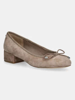 Steve Madden czółenka zamszowe Cherisher kolor beżowy na słupku 11003890