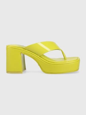 Steve Madden japonki Jilly damskie kolor zielony na słupku SM11002475