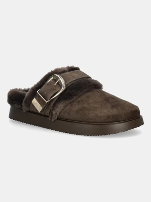 Steve Madden kapcie zamszowe Cozy Up kolor brązowy 11004964