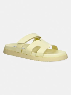 Steve Madden klapki damskie skórzane Missile żółty