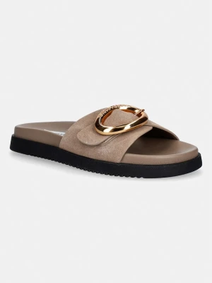 Steve Madden klapki damskie zamszowe Mistify beżowy