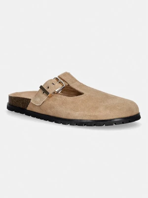 Steve Madden klapki mules damskie zamszowe Atticus beżowy