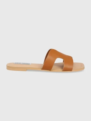 Steve Madden klapki skórzane brązowy