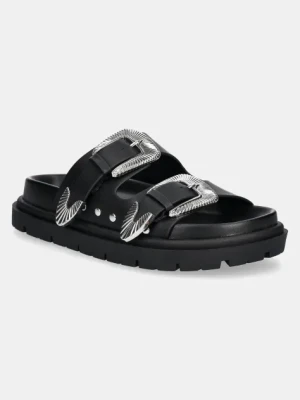 Steve Madden klapki skórzane Outcast damskie kolor czarny SM11003703