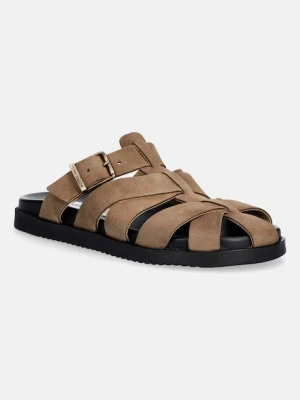 Steve Madden klapki z zakrytymi palcami damskie nubukowe Mamba beżowy