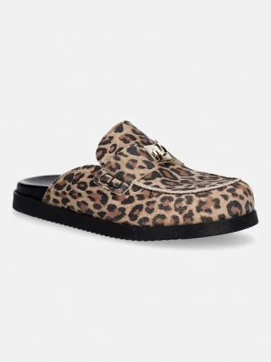 Steve Madden klapki z zakrytymi palcami damskie nubukowe Megg brązowy