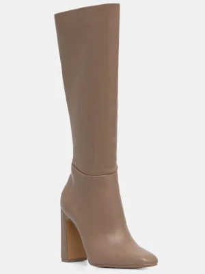 Steve Madden kozaki Ally damskie kolor beżowy na słupku 11002627