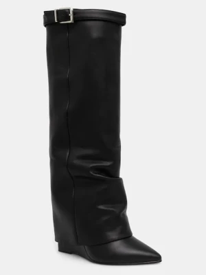 Steve Madden kozaki Corenne damskie kolor czarny na koturnie SM11003418