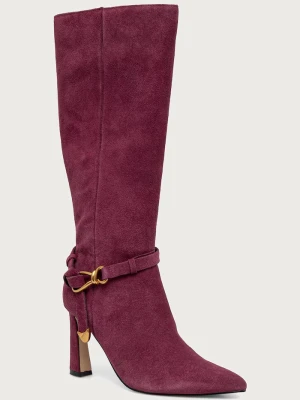 Steve Madden kozaki damskie zamszowe Sirrens bordowy