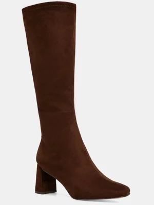 Steve Madden kozaki Holly damskie kolor brązowy na słupku 11003501
