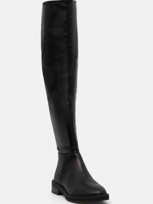 Steve Madden kozaki Leza damskie kolor czarny na płaskim obcasie SM11003368