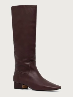 Steve Madden kozaki na słupku damskie skórzane Gwyneth bordowy