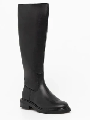 Steve Madden kozaki skórzane Neva kolor czarny na płaskim obcasie 11004756
