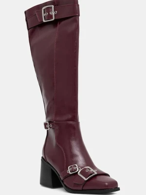 Steve Madden kozaki Z-Town damskie kolor bordowy na słupku 11004810