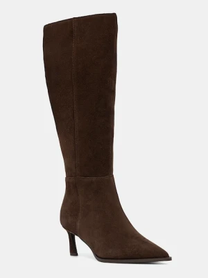 Steve Madden kozaki zamszowe Lucid damskie kolor brązowy na szpilce 11004848
