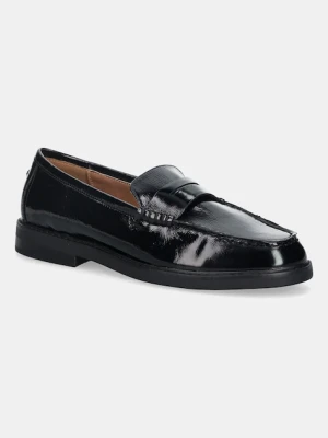 Steve Madden mokasyny skórzane Adison damskie kolor czarny na płaskim obcasie 11004736