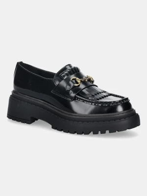 Steve Madden mokasyny skórzane Anabeth damskie kolor czarny na platformie 11004723