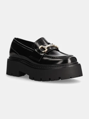Steve Madden mokasyny skórzane Occupy damskie kolor czarny na platformie SM11003276