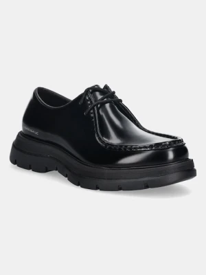 Steve Madden półbuty skórzane Reice męskie kolor czarny 12000760