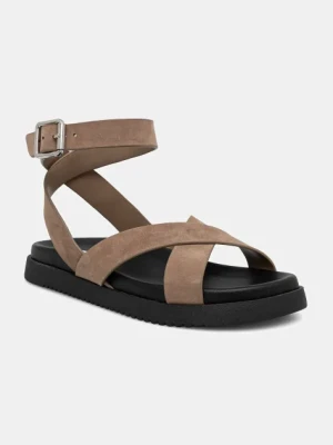 Steve Madden sandały zamszowe My Bestie damskie kolor brązowy SM11003787