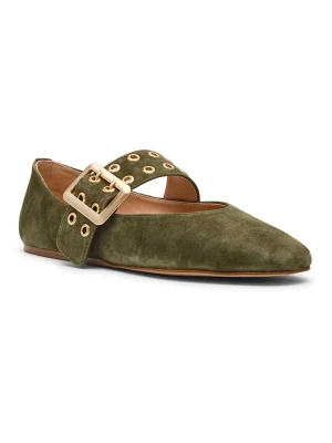 Steve Madden Skórzane baleriny "Atlantica" w kolorze khaki rozmiar: 39