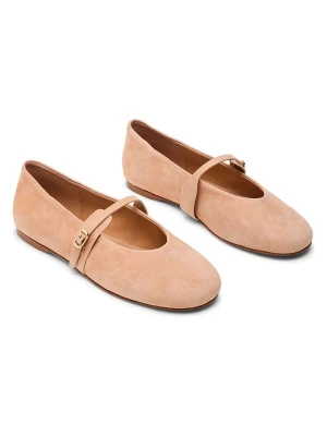 Steve Madden Skórzane baleriny w kolorze beżowym z paskiem rozmiar: 39