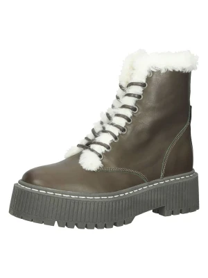 Steve Madden Skórzane botki w kolorze khaki rozmiar: 39